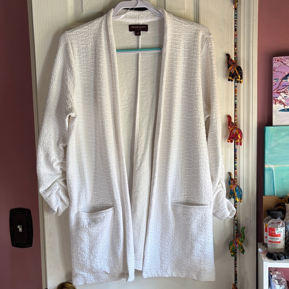 Johnston & Murphy Cream Textured Garment